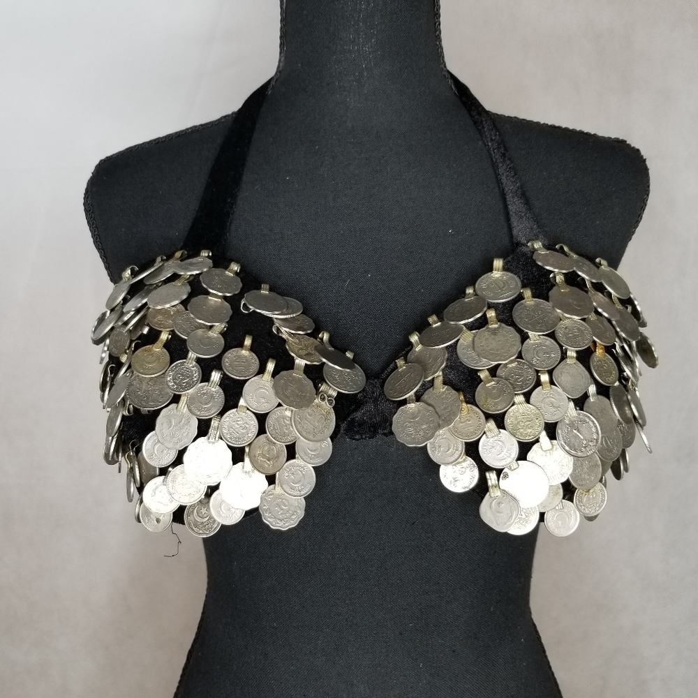 2000s Tribal Belly Dance Bra Kuchi Coin Rupee B Cup ATS FCBD